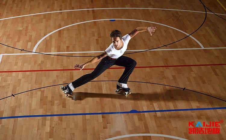 俄勒岡松籃球場實木地板翻新施工