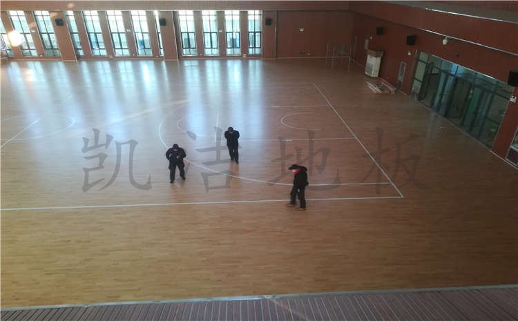 河南焦作中學體育館木地板項目案例