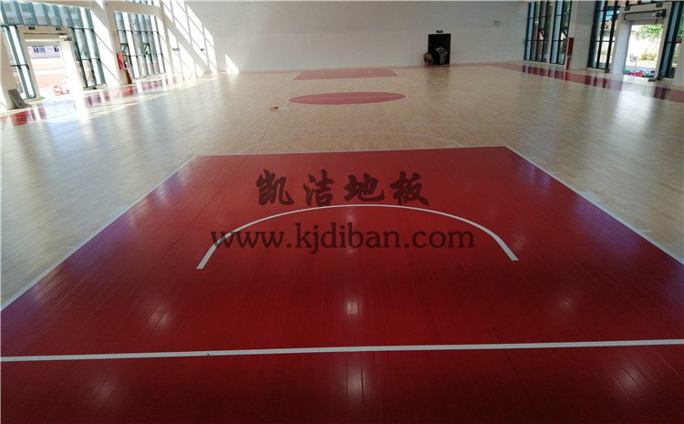 江西九江都昌第五小學(xué)體育館實木運動地板案例——凱潔實木運動地板廠家